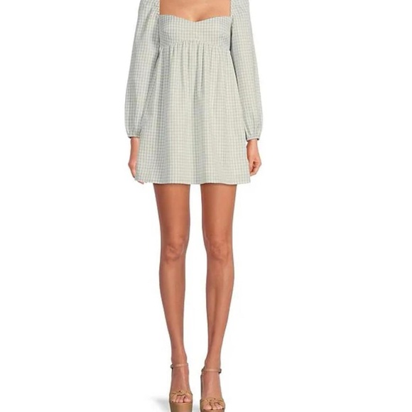 Gianni Bini
Kennedy Gingham Long Sleeve Sweetheart Neck Babydoll Dress - Picture 1 of 5